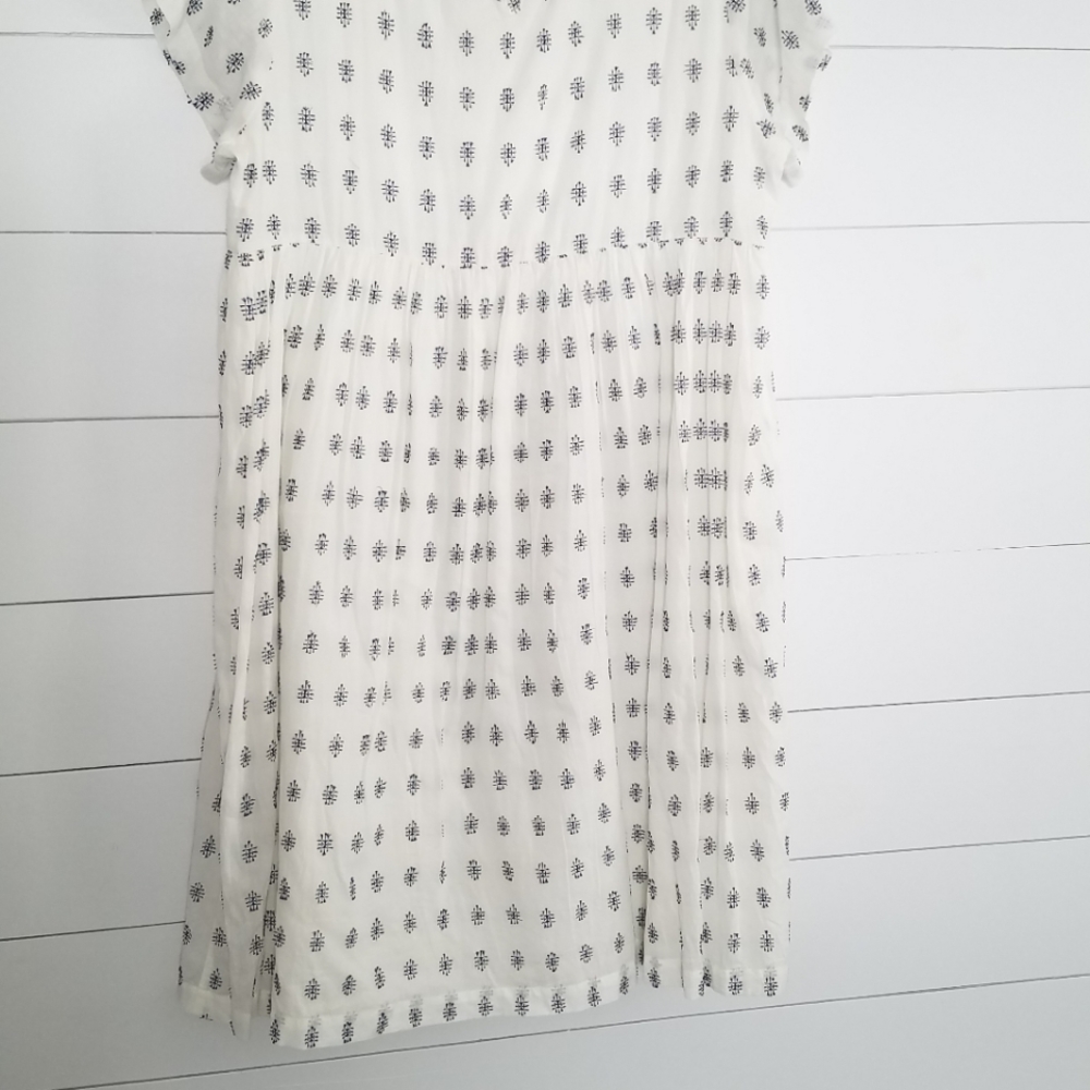 Roole white/blue embroidered dress